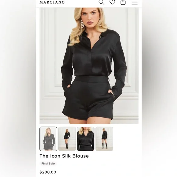 Marciano sexy silky blouse (XS) - Picture 7 of 7